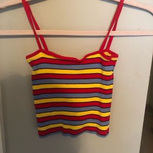 Brandy Melville rainbow cropped tank top